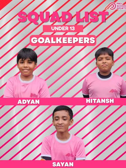 The goalkeepers for our U13 squad, ready to make crucial saves.