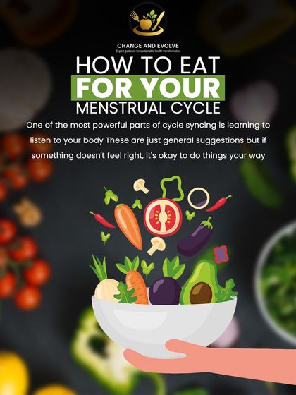 Eating for your menstrual cycle, or cycle syncing, is a powerful tool. However, it's most important to listen to your body. These are general suggestions, but it's okay to do things your way if something doesn't feel right.
