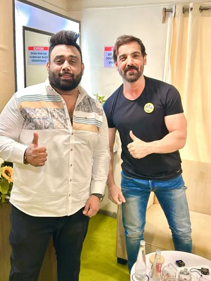 With my favorite celebrity actor, the one and only John Abraham. His fitness and dedication are truly inspiring.