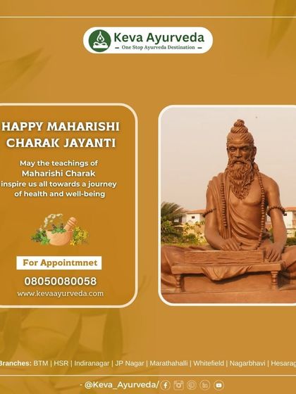 We wish everyone a Happy Maharishi Charak Jayanti. We honor his profound teachings, which continue to inspire our journey of providing health and well-being through authentic Ayurvedic treatments.