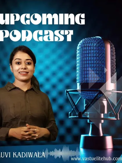 Here I am announcing an upcoming podcast episode with Dhruvi Kadiwala. Each episode of my podcast is designed to bring you expert insights from leaders in fields like Vastu, crystal healing, and energy work.