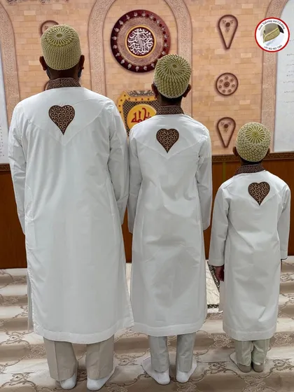 These three matching saya kurta izar sets were crafted for a Misaaq ceremony. I am happy to see my creations being a part of such a beautiful and important occasion for this family.