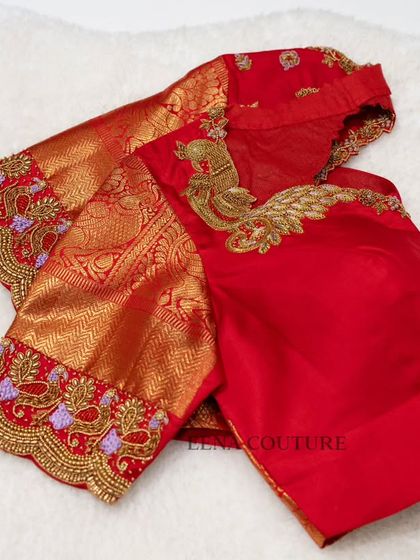 This collection showcases a variety of my custom blouse designs, from pastel engagement pieces to rich Kanjivaram pairings. Each one is uniquely crafted with different handwork techniques, fabrics, and cuts to match my client's vision.