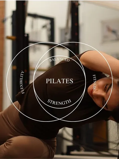 What is Pilates, really? It's the sweet spot where flexibility, strength, and overall fitness meet. This visual breaks down how my sessions create a balanced body that's strong and mobile.