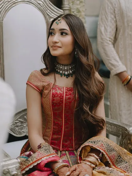 A candid moment from the Roka, where the soft hairstyle looks effortlessly elegant.