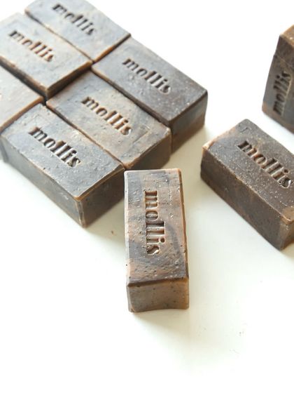 The deep, warm tones of my espresso and vanilla scented soap.