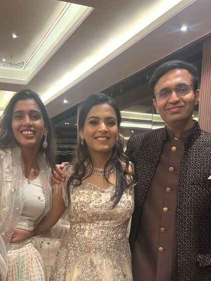 Posing with the bride and groom. I am so grateful for the trust my clients put in me to make their big day special.