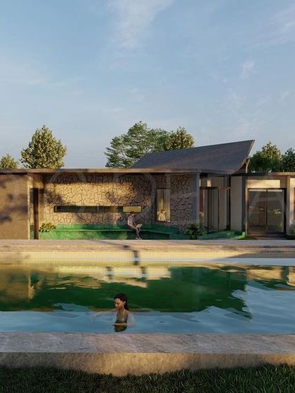 The master plan for our "Afloating in The Nature" concept, carefully arranged to create a seamless connection between the built structures and the open green spaces, embracing the vastness of the landscape.