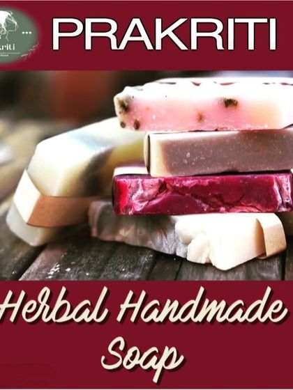 This image shows a stack of my various herbal handmade soaps. Each one is made with natural ingredients to produce a gentle and beneficial product for the skin.