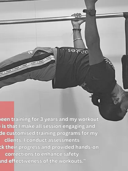 Dishant has been training for 3 years and focuses on making every session engaging. He provides customized programs, tracks progress, and gives hands-on corrections to ensure safety and effectiveness.
