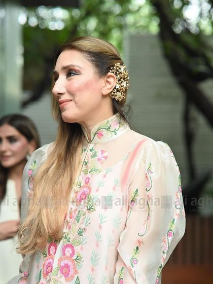 Love from Pakistan. I am so happy to see my muted gold earcuff styled so beautifully by a client from our neighboring country.