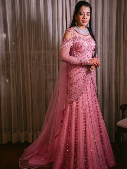 Further images showcasing my collection of modern gowns and lehengas. These photos provide different angles and details of each unique design, from romantic pre wedding shoots to elegant reception looks.