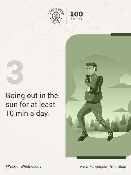 Spending at least 10 minutes in the sun each day is crucial for Vitamin D synthesis, which supports bone health, immunity, and mood regulation.