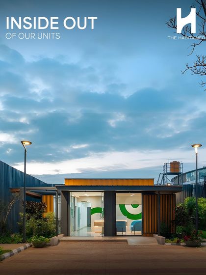 An evening view of the Prestige office, showcasing how the interior lighting creates a warm and inviting atmosphere. Our designs consider both daytime and nighttime aesthetics to ensure the building looks impressive around the clock.