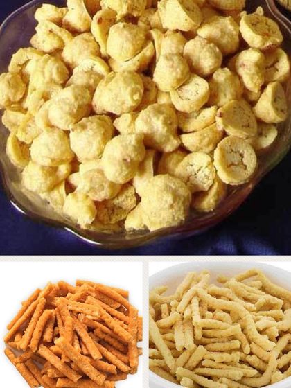 Authentic Rajasthani Mangodi, or sun-dried moong dal vadi. This collage shows both the plain and masala varieties, which are essential for making traditional Marwari dishes.