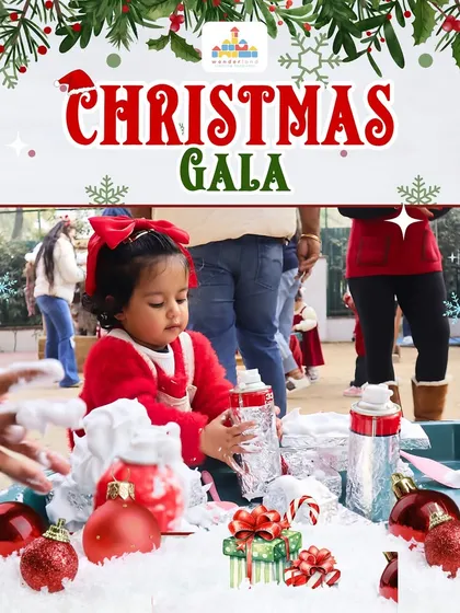Our Christmas Gala is a true winter wonderland. We create a magical atmosphere with festive sensory tables where children can play with pretend snow, ornaments, and shaving foam, sparking their imagination and holiday spirit.