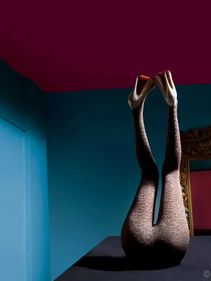 A teaser from my Art Series "Voyeur IV." This image uses abstraction and bold color blocking to transform the human form into a piece of graphic art.