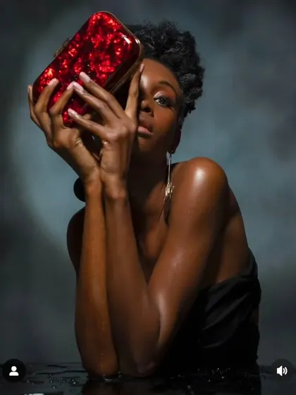 An editorial beauty shoot where the goal was to create a radiant, glass-skin effect. This high-fashion look highlights dewy skin and sculpted features, designed to catch the studio lights perfectly for a dramatic, impactful image.