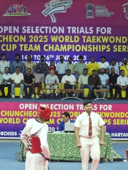 At the open selection trials for the Chuncheon 2025 World Taekwondo World Cup Team Championships.