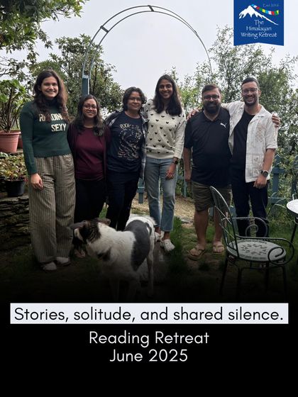 Stories, solitude, and shared silence. A candid moment from our Reading Retreat, where book lovers gather, connect, and find joy in the company of each other and our furry friends.