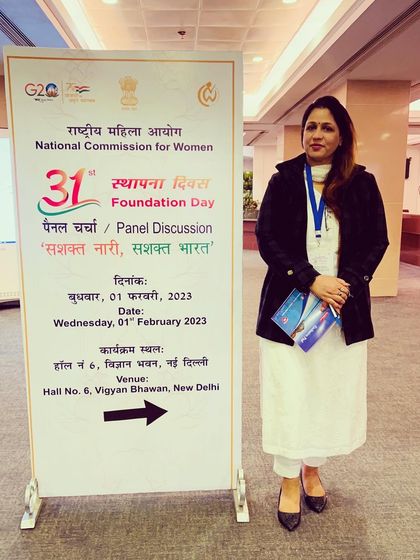 Attending the 31st Foundation Day of the National Commission for Women. The theme was 'Empowered Women, Empowered India'.