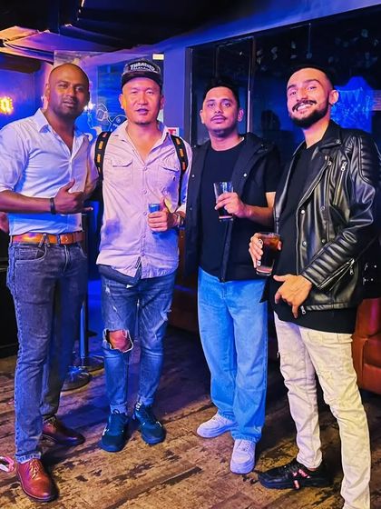 A group shot with the team and friends. These are the people who help make every night a success.