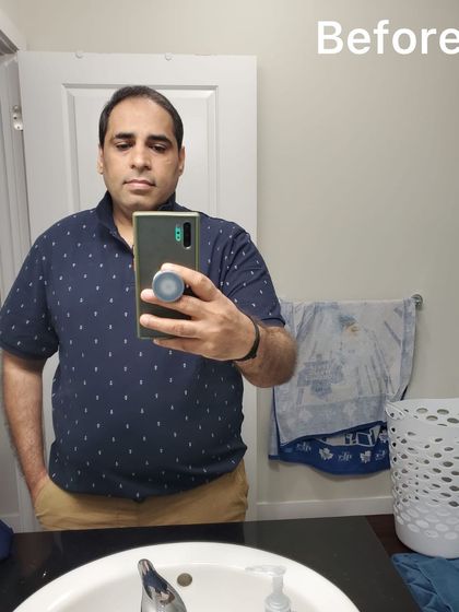 This was the starting point for my client Ravi. We began with a clear goal for natural fat loss and muscle maintenance.