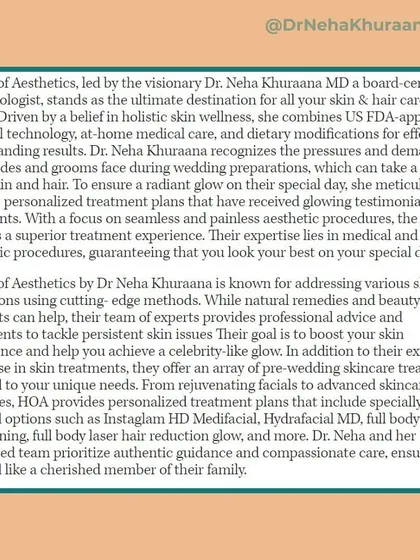 Our feature in Outlook highlights our holistic approach to pre-wedding care. We combine US FDA-approved technology with personalized plans that include everything from Instaglam HD Medifacials to full-body laser hair reduction.