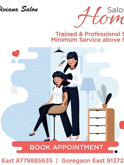 Ready for your at-home salon experience? Here are our contact details for Malad East and Goregaon East. We bring our professional team and services right to your doorstep.