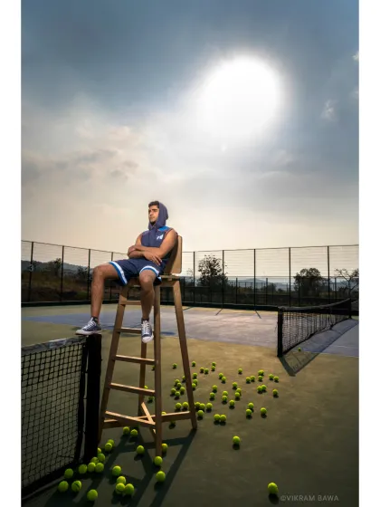 For the Mumbai Indians lifestyle store, we created a high-energy campaign that felt both athletic and aspirational. This shot uses a wide angle and dramatic sunlight to create a powerful image that elevates sportswear into a fashion statement.