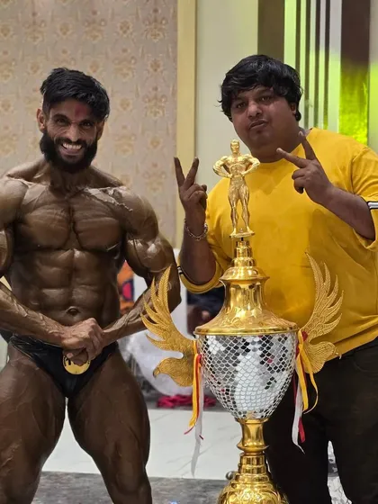 The goal is not just to compete, but to win. Here is one of my champions with his title trophy. This is the result of pure dedication and trusting the process.
