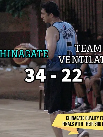 The final score from a Hooplah '24 men's game, where Chinagate qualified for the finals with their third straight win.