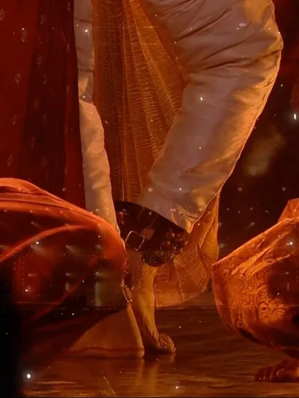 A close-up of the ghungroo (ankle bells) from my performance at the 'Chandramukhi 2' event. These bells are an essential part of a dancer's costume, creating the rhythm with every step.