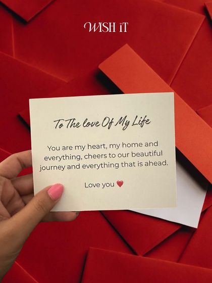 A personalized note is the heart of any gift. Here is one of our custom cards with a heartfelt message, perfect for expressing your love.