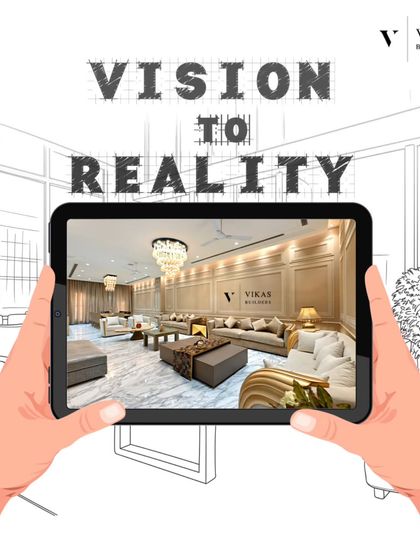 This graphic illustrates our process of turning a vision into reality. We transform a simple sketch into a fully realized, opulent living room, showcasing our end to end design and build capabilities.
