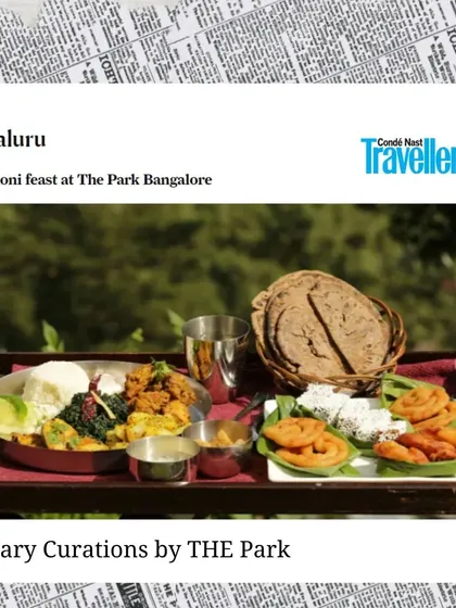 The beautiful Kumaoni thali as featured in Condé Nast Traveller, a testament to the rich flavors and traditions we bring to our guests.