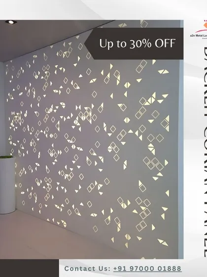 This backlit Corian panel features a scattered pattern of geometric shapes that glow softly. It functions as a massive art piece, transforming an entire wall into a dynamic, illuminated feature that is both modern and mesmerizing.