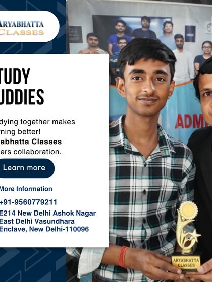 We foster a collaborative environment where students become study buddies and grow together. Here, one of our successful students receives an award, a moment of pride shared with his mentor.