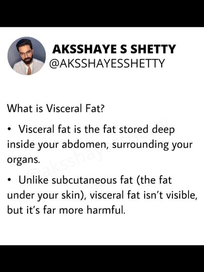 Visceral fat is the dangerous, unseen fat around your organs. I explain what it is, why it's harmful, and provide actionable diet and lifestyle tips to reduce it, such as focusing on a high-protein diet and managing stress.