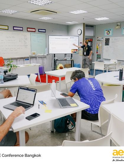 A faculty member leads a professional development session for other educators. Our teachers are lifelong learners and leaders, continually contributing to the broader educational community.