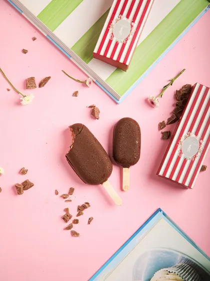 Another view of our chocolate ice cream bars, a simple pleasure done right.