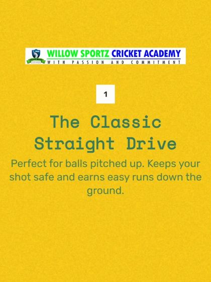 The classic straight drive is the safest and most elegant way to score runs down the ground against balls pitched up.