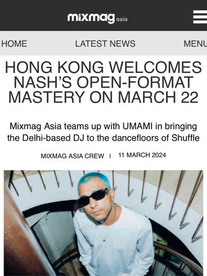 The headline from the Mixmag Asia feature. It was an honor to get this kind of recognition ahead of the show.