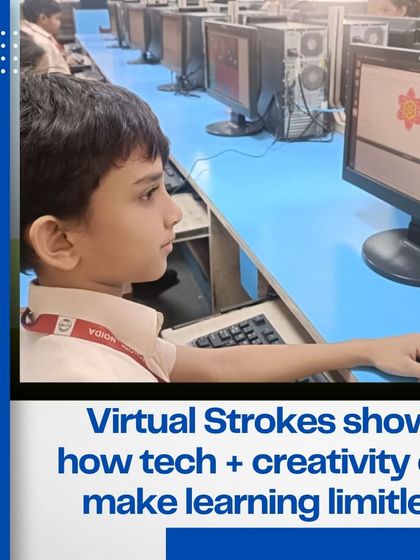 "Virtual Strokes" shows how the combination of technology and creativity can make learning limitless. This student is deeply focused on his digital creation, demonstrating the engagement that comes from our innovative teaching methods.