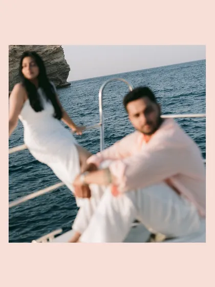 An artistic, soft-focus shot from the Oman yacht series, creating a dreamy and romantic mood.