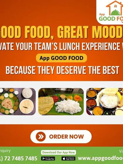 Good food, great mood. Elevate your team's lunch experience because they deserve the best.