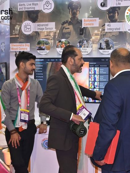 Our founder, Sanjeev Sehgal, personally engages with visitors to explain the advanced capabilities of our body-worn cameras and other mobile solutions at IndiaSoft 2025.