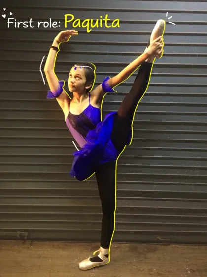 My first lead role was Paquita. I still remember the feeling of being on stage in this costume, and it's a passion I want to share.