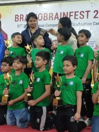 A room full of champions! This is what success looks like at our center. We celebrate every child's achievement, and moments like these, with our youngest students proudly holding their trophies from the Brainobrainfest competition, are what inspire us every day.