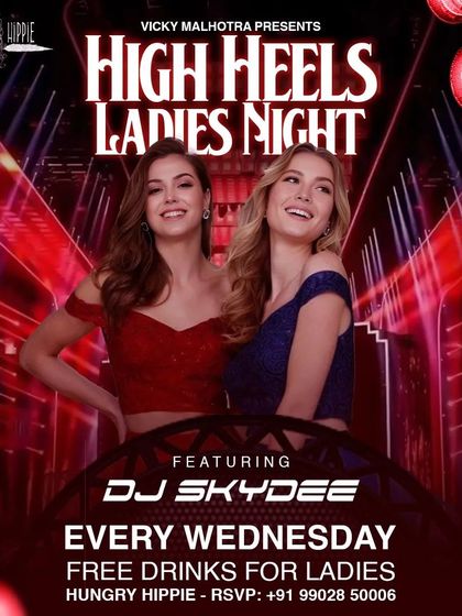 Another variation of my High Heels Wednesday flyer, a night that's become a staple in Koramangala.